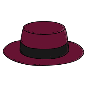 Men boaster hat clipart