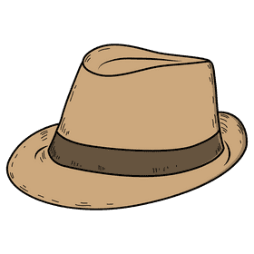 Men fedora hat clipart