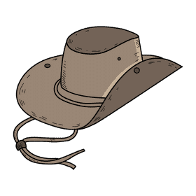 Men safari hat clipart