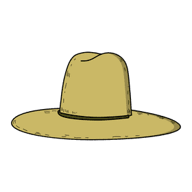 Men sun hat clipart