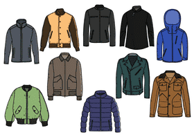 Men jackets clipart