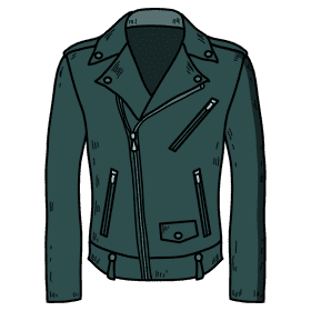 Men biker jacket clipart