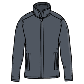Men fleece jacket clipart