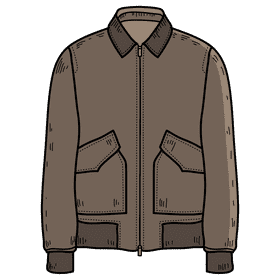 Men flight jacket clipart