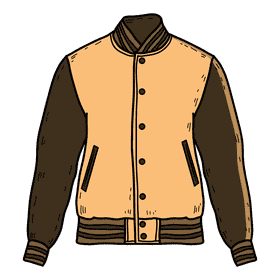 Men varsity jacket clipart