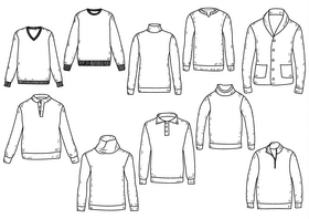 Men sweaters bw all vector