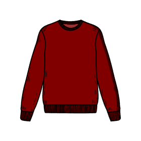 Men crew neck sweater clipart