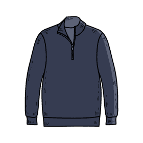 Men halfzip sweater clipart