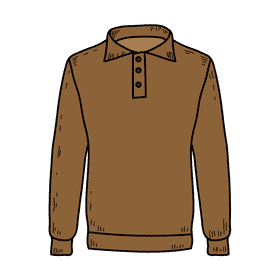 Men polo collar sweater clipart