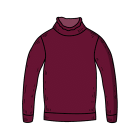 Men rollneck sweater clipart