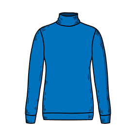 Men turtle neck sweater clipart