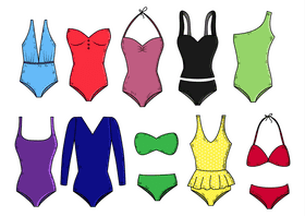 Women swimsuits vector