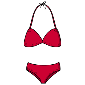 Women bikini swimsuit clipart
