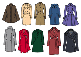 Women coats vector