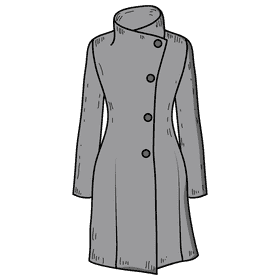 Women over coat clipart