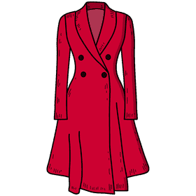 Women princess coat clipart