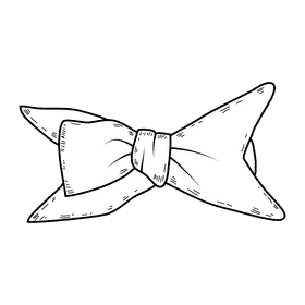 Men arrow feather bow tie black and white clipart