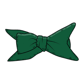 Men arrow feather bow tie clipart