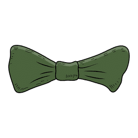 Men assymetrical bow tie clipart