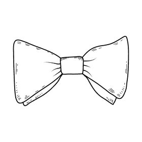 Men butterfly bow tie black and white clipart