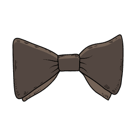 Men butterfly bow tie clipart