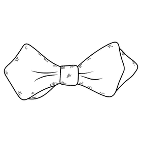 Men diamond point bow tie black and white clipart