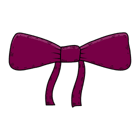 Men ribbon bow tie clipart