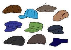 Men caps vector