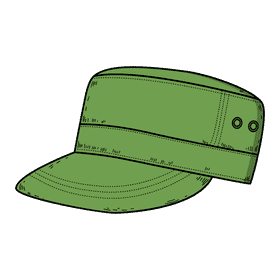 Men cadet cap clipart