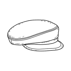 Men greek fisherman cap black and white clipart