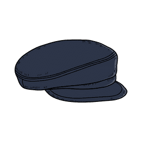 Men greek fisherman cap clipart