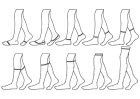 Socks black and white vector