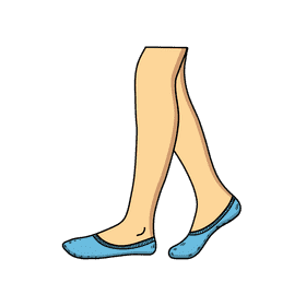 Invisible sock clipart
