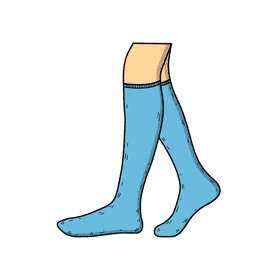 Knee high sock clipart