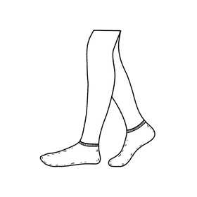 Liner sock black and white clipart