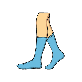 Mid calf sock clipart