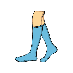 Over the calf sock clipart