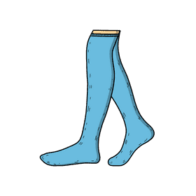 Over the knee sock clipart