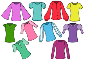 Women blouse by sleeves vector