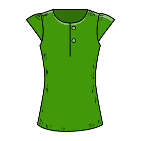 Cap sleeve blouse clipart