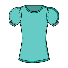 Puffed sleeve blouse clipart