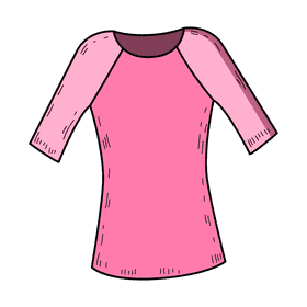 Raglan sleeve blouse clipart
