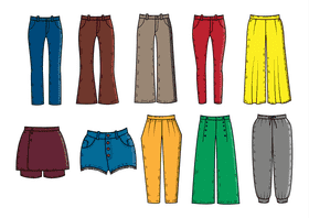Women pants vector