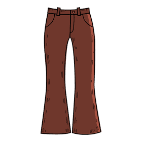 Women flare pant clipart