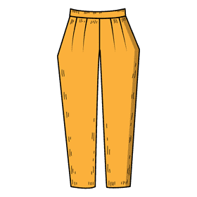 Women pegged pant clipart