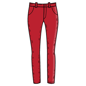 Women skinny pant clipart