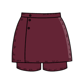Women skort pant clipart