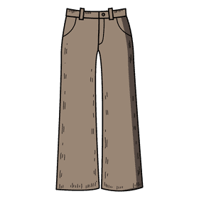 Women wide leg pant clipart