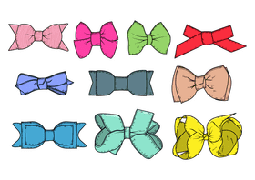 Baby hair bow vector