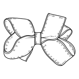 Baby grosgrain boutique bow black and white clipart